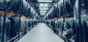 entreposage en suspendu - gestion des stocks - logistique prêt à porter