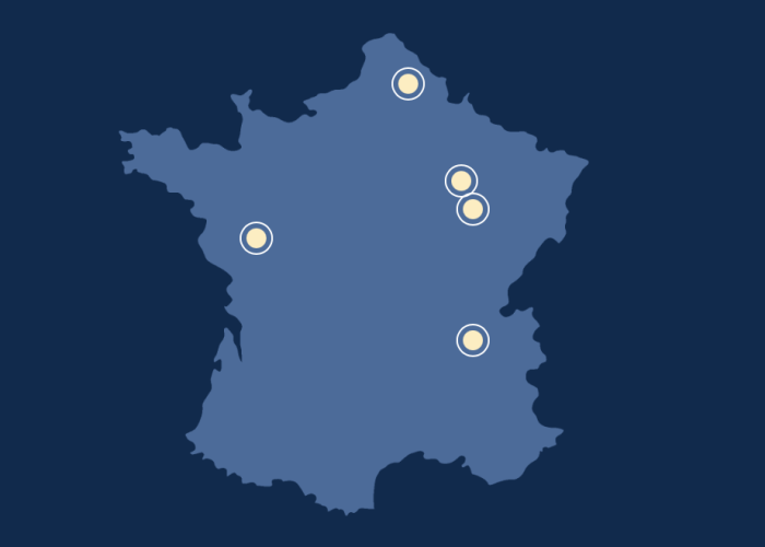 carte implantation entrepôts Logtex